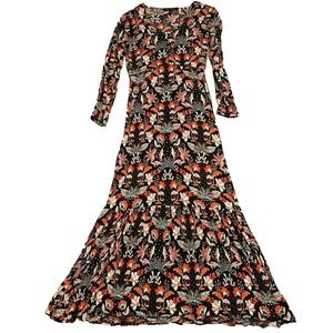 Sami + Dani Dress Womens Small Multicolor Maxi Floral Tiered Bohemian Whimsygoth